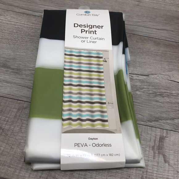 Comfort Bay Designer Print Shower Curtain or Liner New in Original Packaging - Picture 1 of 5